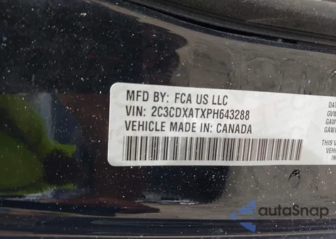 2023 Dodge Charger Police Rwd z USA, uszkodzony, nr VIN 2C3CDXATXPH643288